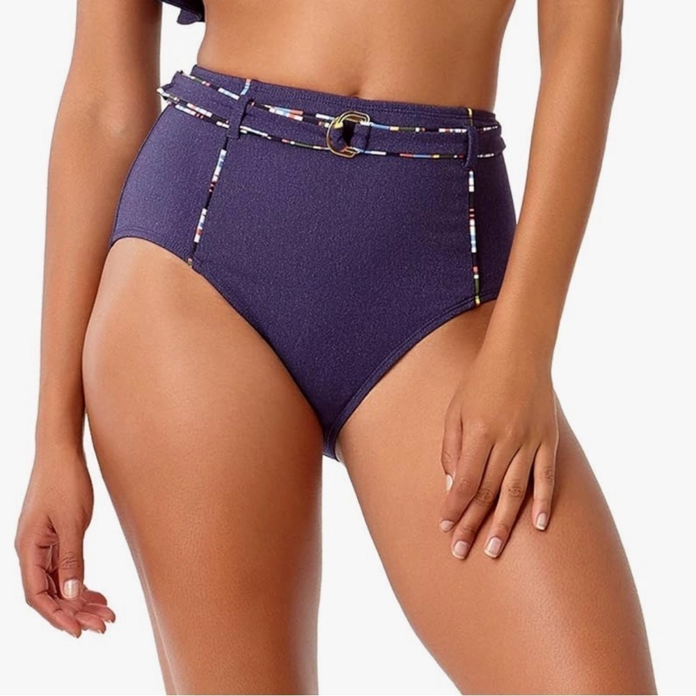 NWT Anne Cole Denim Days High Waist Bikini Bottoms XL